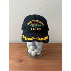 The Corps USNS Tippecanoe T-AO 199 Navy Logo Blue Baseball Cap Hat Mens OS